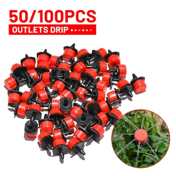 50/100ks Nastavitelný Micro Drip Zavlažovací Systém Sprinkler Zalévání Rostlin, Anti-ucpání Vysílač Dripper Zalévání Zahrady Nástroje