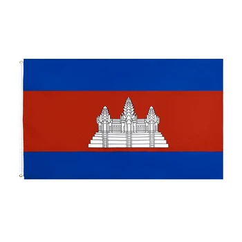 90 × 150 cm Kambodži Flag Venkovní Sportovní Banner Dekorativní Vlajky