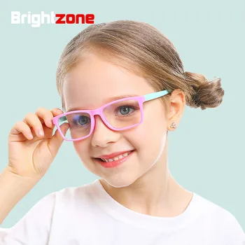 Brightzone Počítačové Brýle Modré Světlo Blokování Pro Děti, Kluky, Dívky, Dospívající, Děti Herní Brýle Snižují Únavu Očí Růžové Brýle