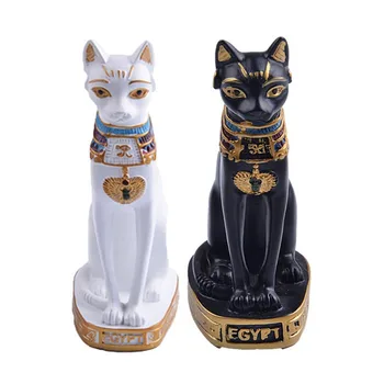 Egyptská Kočka Figurka Socha Dekorace Vintage Kočičí Bohyně Bastet Soška Domácí Zahrady