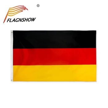 Flagnshow Dvojité Boční Německo Vlajka 3x5FT 90 × 150 CM Banner Polyester Mouchy Vlajky německé Národní Vlajky pro Události Fandění
