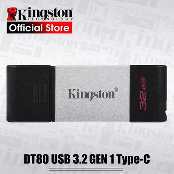 Kingston DT80 USB Flash Disk 128 GB 32 GB 64 GB flash disk Stick Pen Drive USB 3.2 GEN 1 Paměť Flash Memoria USB Type-C