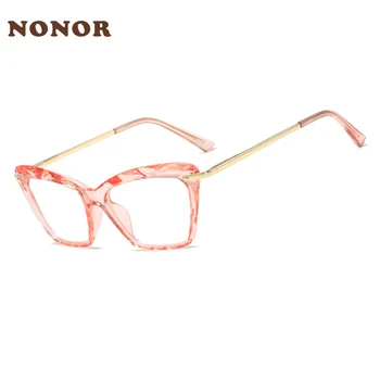 NONOR Klasická Móda Kočičí Oko Optické Brýle Rám Oversize Černá pro Ženy Kosočtverec Brýle Square Falešné Brýle