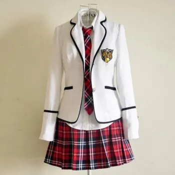 Nové modelsStudents s dlouhým rukávem školní uniformy v Japonsku a Jižní Koreji uniformy junior high school chlapců a dívek studentů