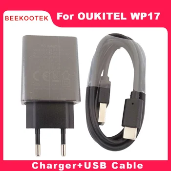 Nový Původní OUKITEL WP17 Nabíječka Oficiální Rychlý Nabíjecí Adaptér +USB Kabel Dat-line Příslušenství Pro OUKITEL WP17 Smartphone