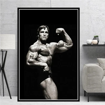Plakát Tisků olejomalba Arnold Schwarzenegger Kulturistika Fitness TĚLOCVIČNĚ Cvičení Wall Art Domácí Výzdoba Obrázky