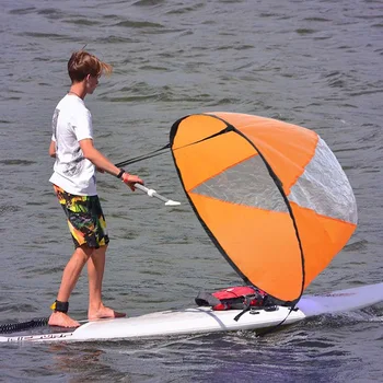 Surf Příslušenství Napájecí Plachty Nafukovací Paddle Board Kánoe Kajak s Průhledným Oknem Skládací Vrtule Sférické Plachty