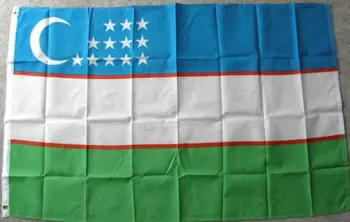 Uzbekistán Vlajka Polyester Vlajky 5*3 FT, 150*90 CM Vysoce Kvalitní doprava zdarma