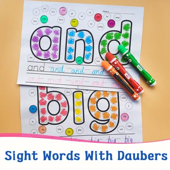 Učení angličtiny 220 Sight Word Činnosti s Bingo Daubers Praxi pracovní List Úkol Naučit anglické Knihy pro Děti