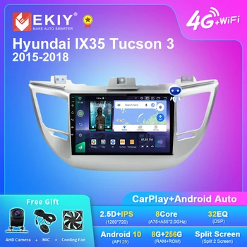 EKIY Q7 Android10 Autorádio Pro Hyundai IX35 Tucson 3 2015-2018 IPS DSP autorádia GPS Navigace Multimediální Přehrávání Videa se Stereo bt